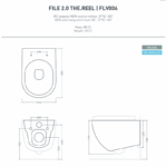 Vas WC suspendat FILE 2.0 cu capac microlift, spălare turbo, alb lucios - imagine 6