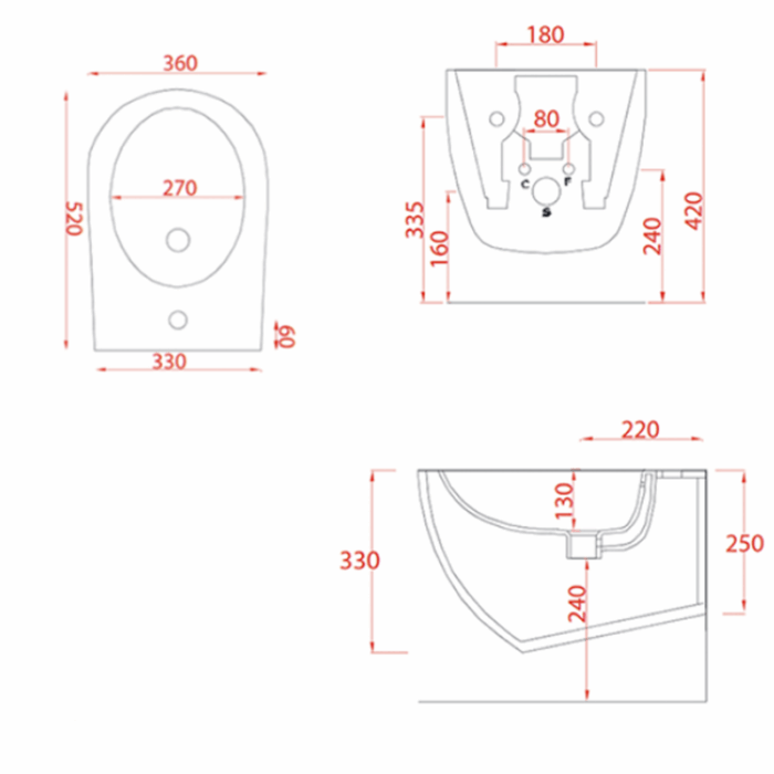Bideu suspendat Artceram FILE 2.0 Saniglaze, alb lucios - imagine 3