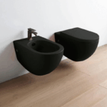 Vas WC suspendat FILE 2.0 cu capac Soft Close, negru mat - imagine 2