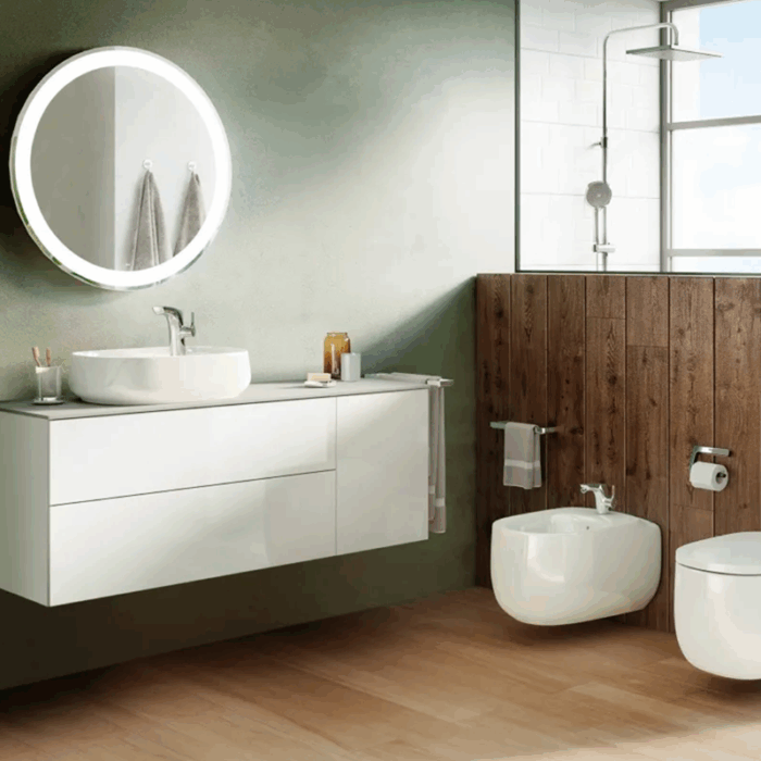 Lavoar pe blat ROCA Beyond 585x455mm, alb lucios - imagine 3