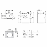 Lavoar pe blat ROCA Beyond 585x455mm, alb lucios - imagine 4