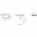 Lavoar pe blat IDEAL STANDARD Dea, 520x320 mm, alb lucios - imagine 4