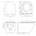 Vas WC suspendat Ottawa Comfort, 540x365 mm cu capac Soft Close - imagine 6