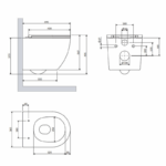 Vas WC suspendat Ottawa SILENT POWER™ 490x370 mm cu capac soft close - imagine 6
