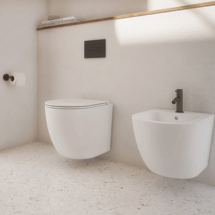 Bideu suspendat Omnires Ottawa, 490x360 mm, alb lucios - imagine 3