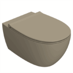 Vas WC suspendat GLOBO 4ALL Rimless cu capac Soft Close, perla