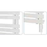 Uscator electric pentru prosoape POP STAR 875x500 mm, alb mat - imagine 5