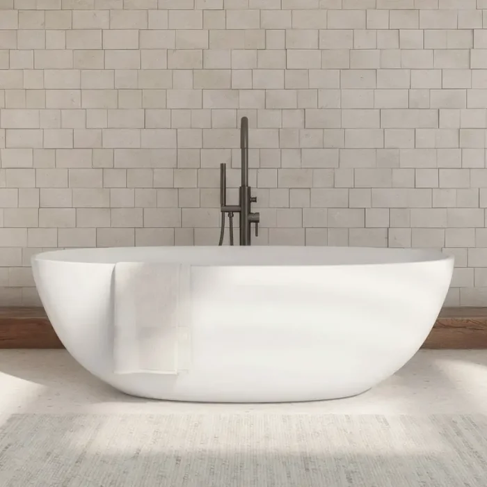Cadă de baie freestanding din compozit mineral Shell M+ 1480x750mm, culoare la alegere - imagine 5