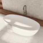Cadă de baie freestanding din compozit mineral Shell M+ 1480x750mm, culoare la alegere - imagine 2