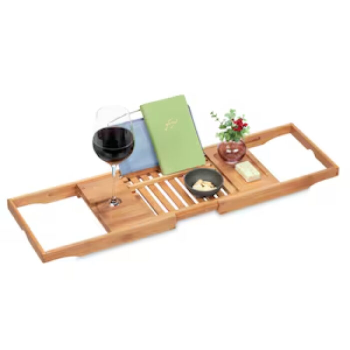 Suport pentru accesorii cu montare pe cadă din Bambus - imagine 3