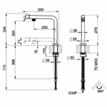 Baterie pentru bucatarie Su&Giu cu pipă rotativă la 360°, culoare la alegere - imagine 8