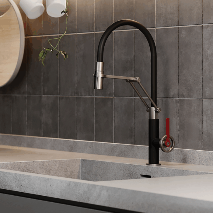 Baterie pentru bucatarie Volantino cu pipa pivotanta, culoare la alegere - imagine 4