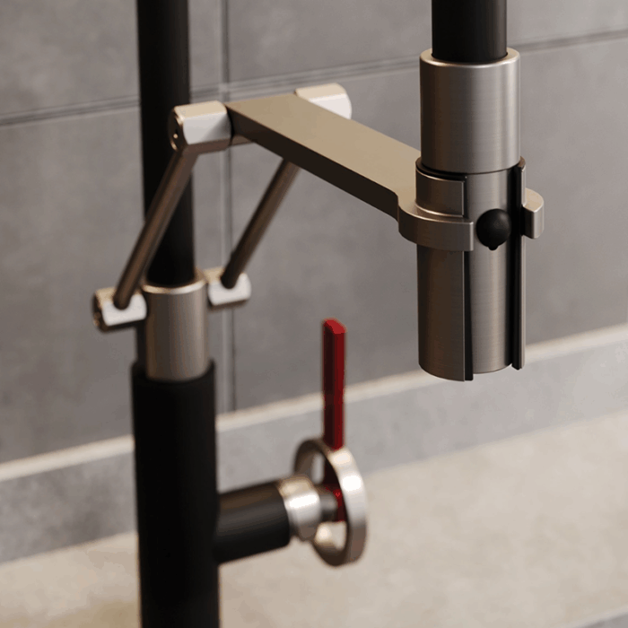 Baterie pentru bucatarie Volantino cu pipa pivotanta, culoare la alegere - imagine 3