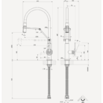 Baterie pentru bucatarie Volantino cu pipa pivotanta, culoare la alegere - imagine 6