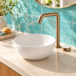 Lavoar pe blat DO din material compozit SilkStone 250 mm, culoare la alegere