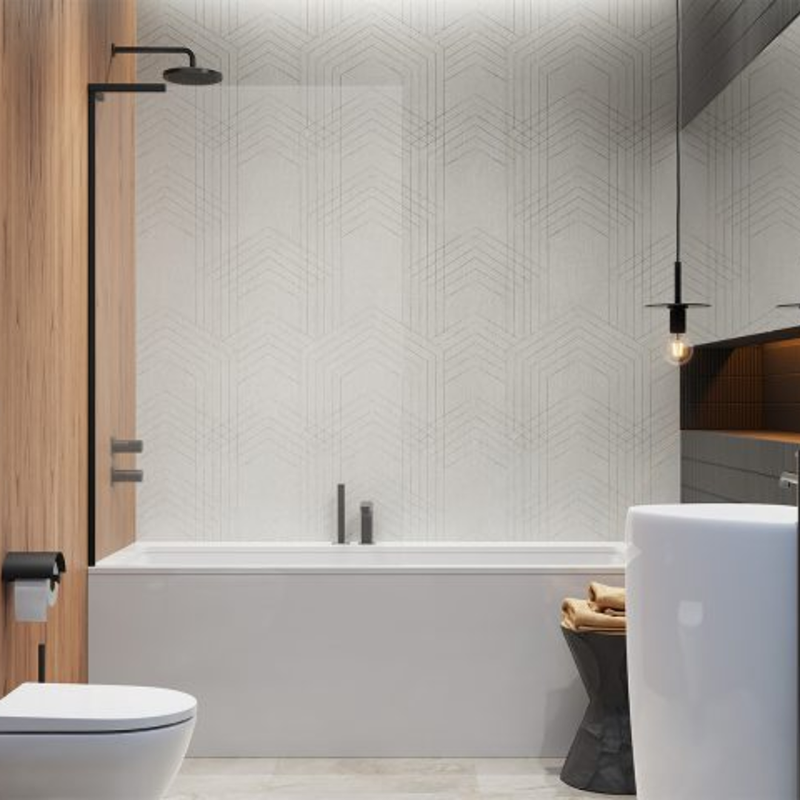 A2484700B0 - 2026-03-04T161559.507 Paravan pentru cada Modo Sl black, 60x150, sticla transparenta, profile negre, montaj pe partea stinga - imagine 1