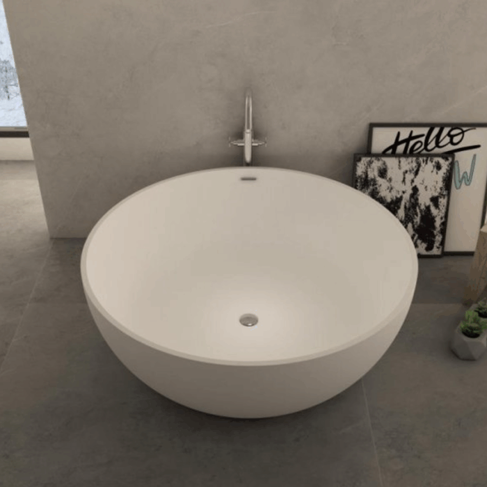 Cada de baie freestanding MOON rotunda 1500 mm, alb mat - imagine 2