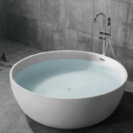 Cada de baie freestanding MOON rotunda 1500 mm, alb mat