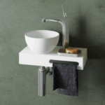 Lavoar pe blat DO din material compozit SilkStone 220 mm, culoare la alegere