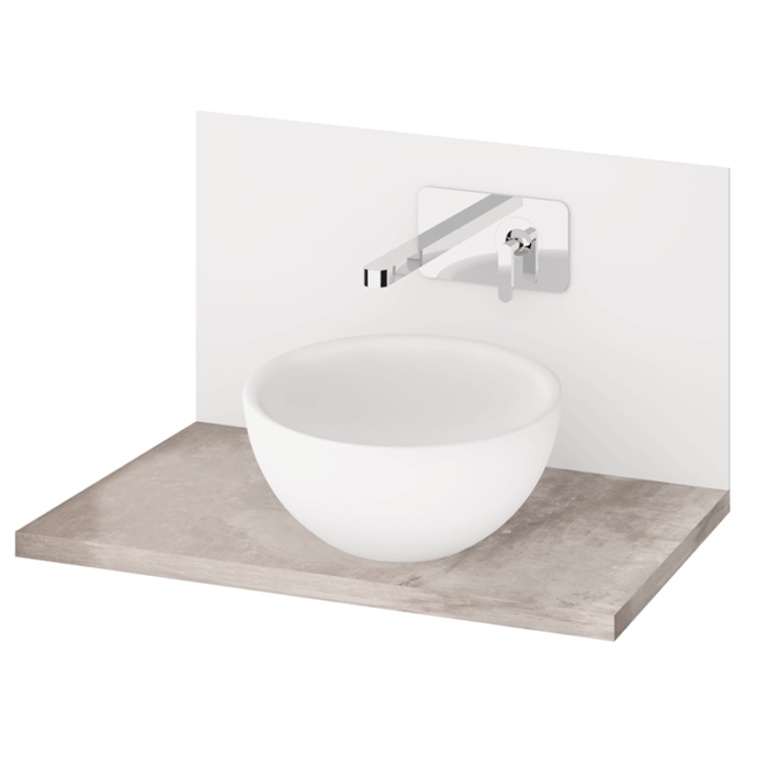 Lavoar pe blat DO din material compozit Cast Stone 280 mm, culoare la alegere - imagine 2