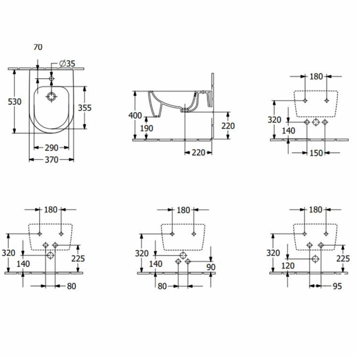 Bideu suspendat Villeroy&Boch Skyla, alb lucios - imagine 5