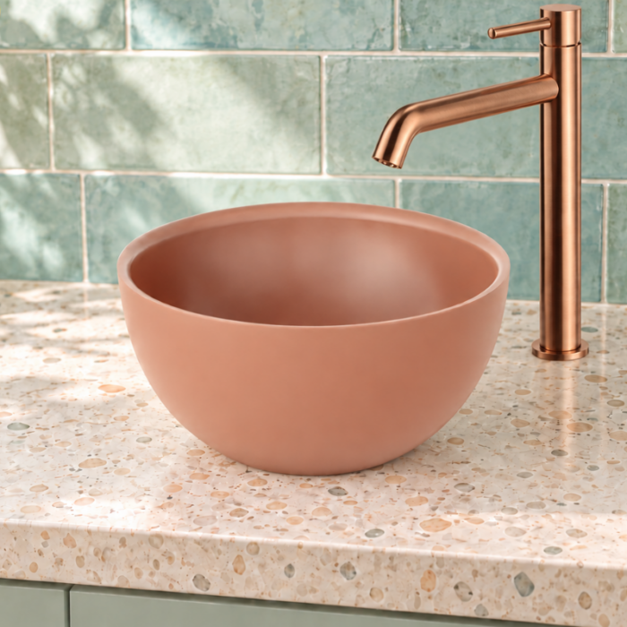 Lavoar pe blat DO din material compozit Cast Stone 220 mm, culoare la alegere - imagine 2