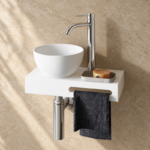Lavoar pe blat DO din material compozit Cast Stone 220 mm, culoare la alegere