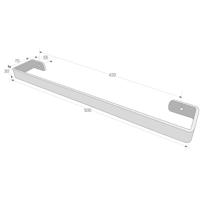 Suport pentru prosoape DASKE HANDY 500 mm, culoare la alegere - imagine 12