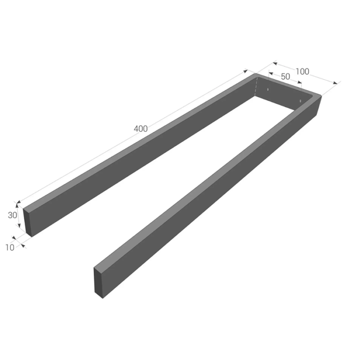 Suport pentru prosoape DASKE DUET 400 mm, culoare la alegere - imagine 6