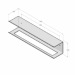 Suport pentru prosoape cu poliță DASKE Pody 450 mm, culoare la alegere - imagine 7