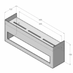 Suport pentru prosoape cu poliță DASKE Keyka 400 mm, culoare la alegere - imagine 6