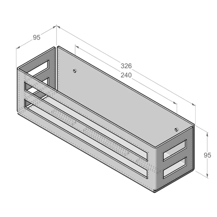 Raft-organizator pentru baie DASKE COUNTRY 326 mm, culoare la alegere - imagine 7