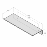 Raft pentru duș DASKE PLAIN, 600 mm culoare la alegere - imagine 8