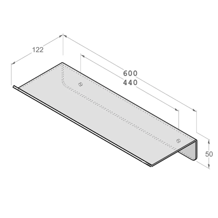 Raft pentru duș DASKE PLAIN, 600 mm culoare la alegere - imagine 8