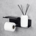Suport pentru hârtie igienică cu poliță DASKE FLEX, 300 mm, culoare la alegere - imagine 5