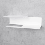 Suport pentru hârtie igienică cu poliță DASKE FLEX, 300 mm, culoare la alegere - imagine 3