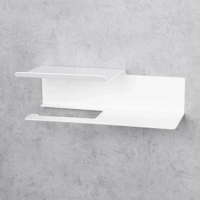 Suport pentru hârtie igienică cu poliță DASKE FLEX, 300 mm, culoare la alegere - imagine 3