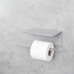 Suport pentru hârtie igienică cu poliță DASKE FLEX, 300 mm, culoare la alegere - imagine 2