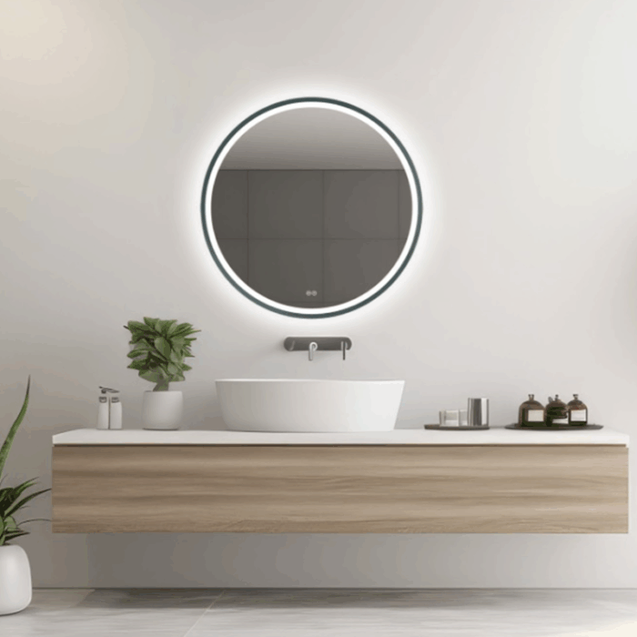 Oglindă Orion Graphite cu iluminare LED și sistem de dezaburire - imagine 3
