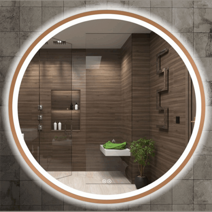 Oglindă Orion Red Gold cu iluminare LED și sistem de dezaburire - imagine 3
