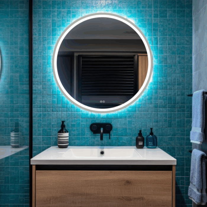 Oglindă Orion Silver cu iluminare LED și sistem de dezaburire - imagine 2