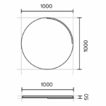 Oglinda de baie OG ORBIS, 100 cm rotundă cu iluminare LED - imagine 4