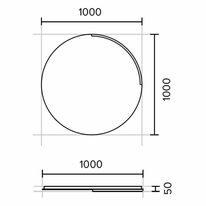 Oglinda de baie OG ORBIS, 100 cm rotundă cu iluminare LED - imagine 4