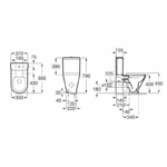 Vas WC stativ cu rezervor The Gap Round Rimless cu capac Soft Close - imagine 4
