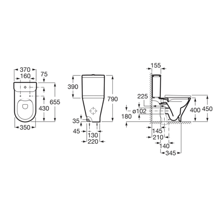 Vas WC stativ cu rezervor The Gap Round Rimless cu capac Soft Close - imagine 4
