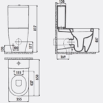 Vas WC stativ cu rezervor Free cu capac Soft Close - imagine 6