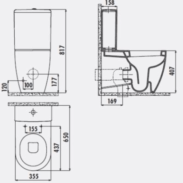 Vas WC stativ cu rezervor Free cu capac Soft Close - imagine 6