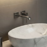Baterie pentru lavoar din perete Clever Velvet - imagine 2