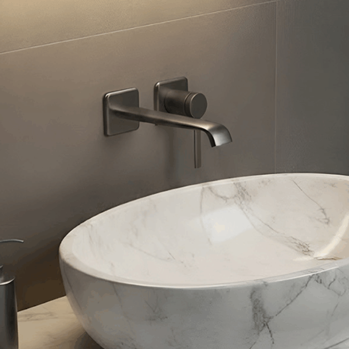Baterie pentru lavoar din perete Clever Velvet - imagine 2