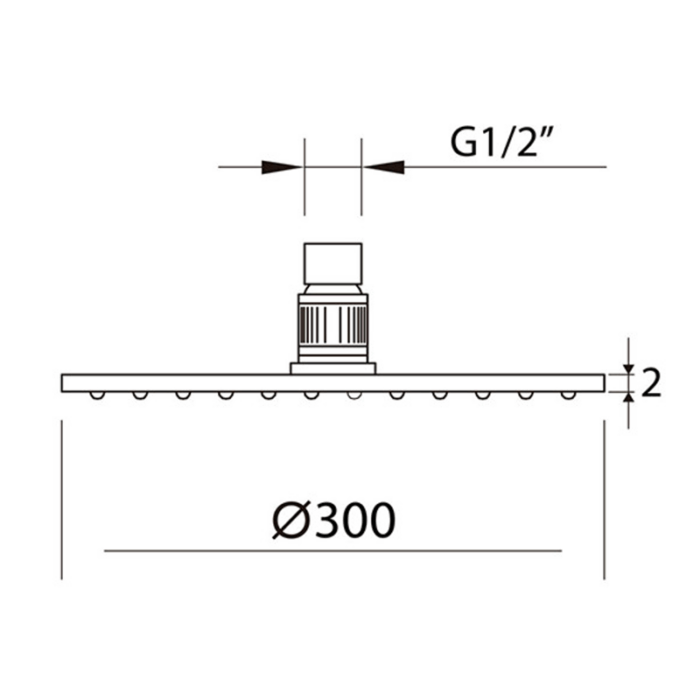 Cap de dus Clever Slim Inox Air Ø300 mm - imagine 2